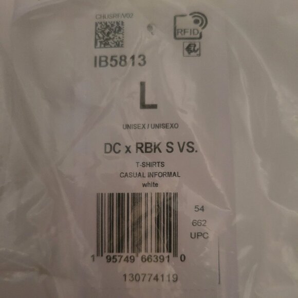 Reebok DC x Reebok Superman vs Lex Luthor Tee Large White IB5813 - Picture 5 of 5
